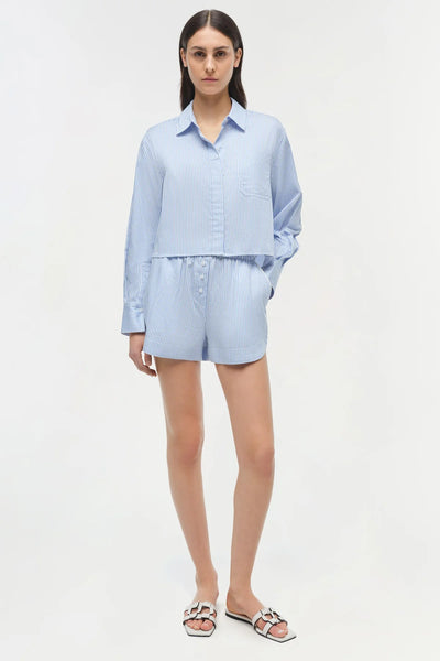 SIMKHAI - Renata Cotton Shirt - Blue Hydrangea