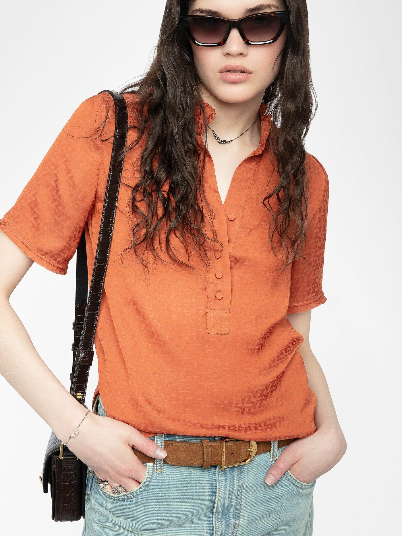 ZADIG&VOLTAIRE - Topher Satin Top - Sienna