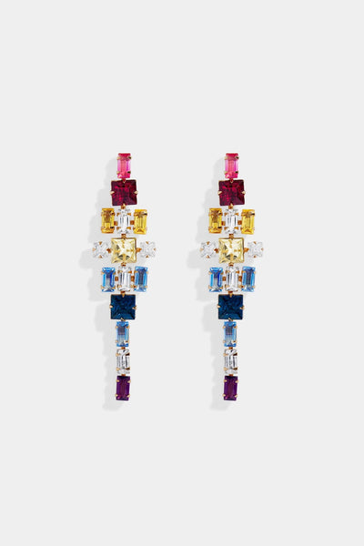 Nicole Romano - Paradis Stacked Colored Stone Earring