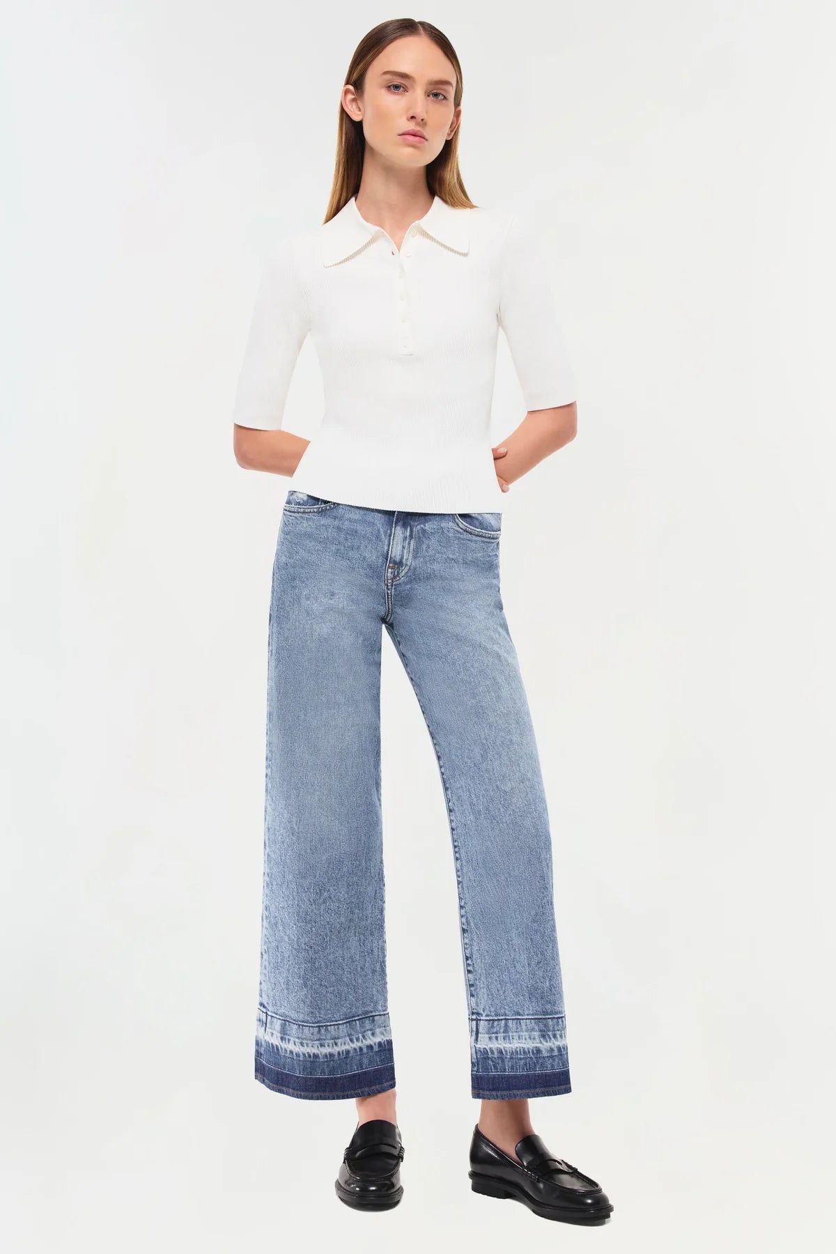 SIMKHAI - Jude High Rise Wide Leg Denim - Sherwood