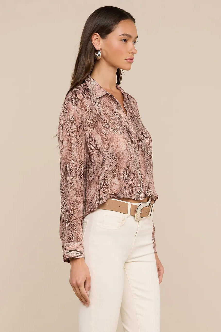 Cosette Crop Hi Low Shirt