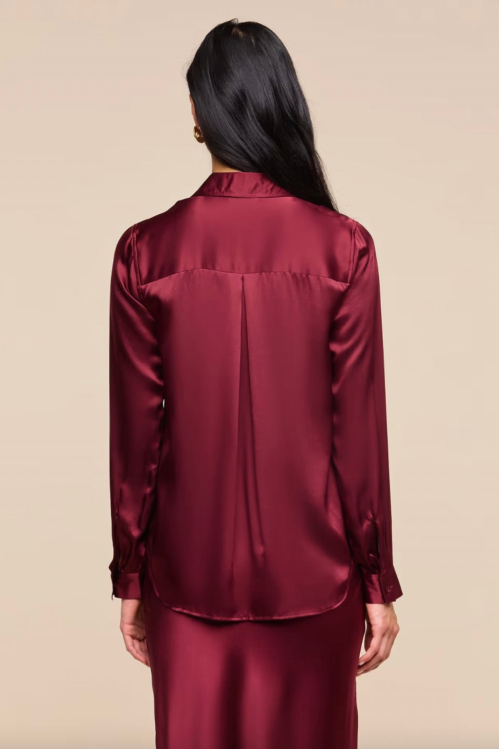 Tyler Blouse in Merlot Red