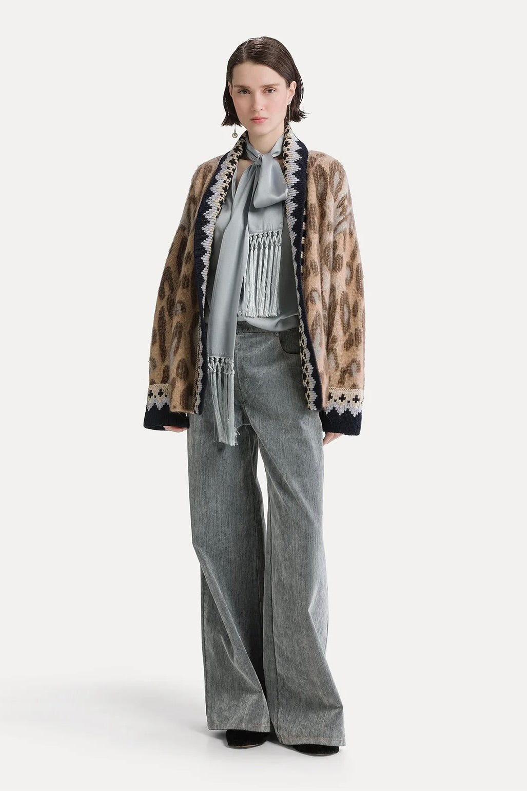 flock denim 5 pockets pants