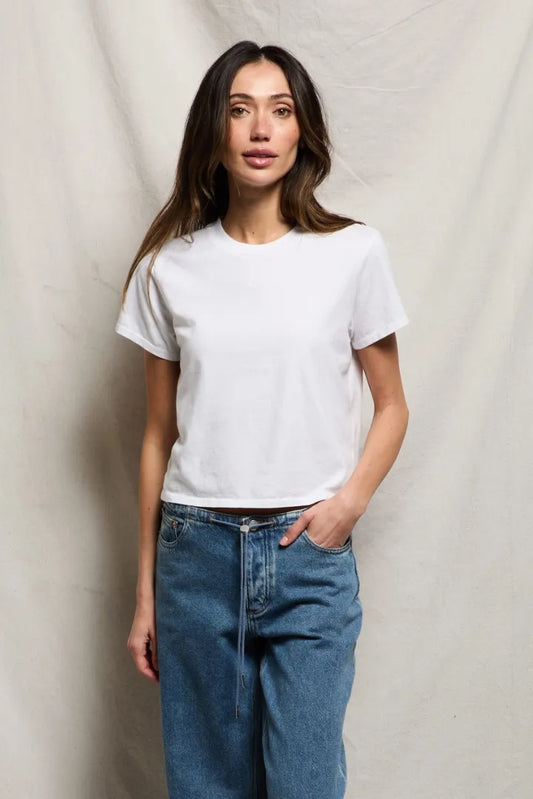 Springsteen Baby Tee - White