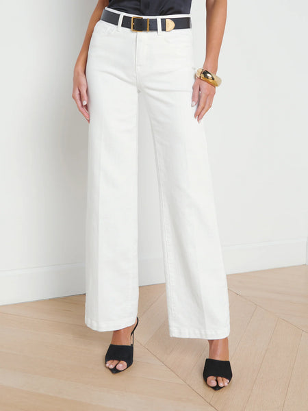 L'AGENCE - Scottie Wide-Leg Jean - Blanc