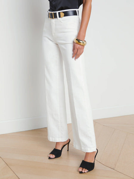 L'AGENCE - Scottie Wide-Leg Jean - Blanc