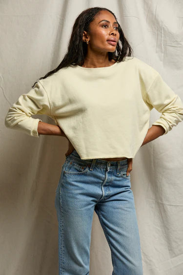 Briana French Terry Tee - Custard