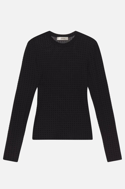 The Mesh Polka Dot Top