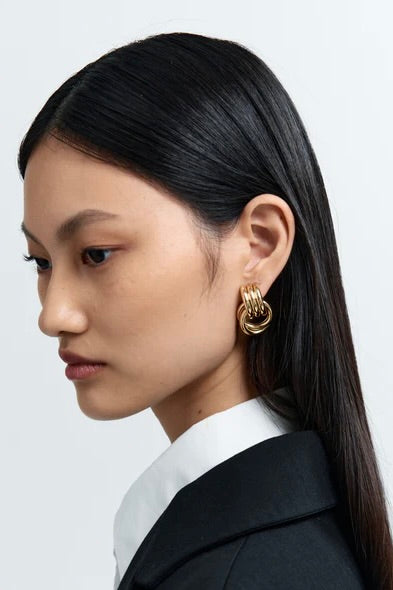 Mini Knot Earrings - Gold