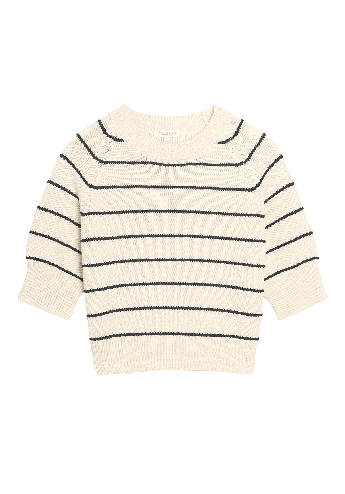 DEMYLEE - Milliana Cotton Top - Off White/Navy