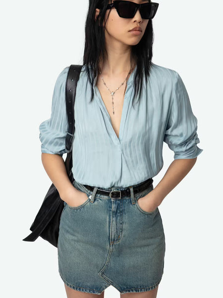 ZADIG&VOLTAIRE - Tink Satin Blouse - Mist