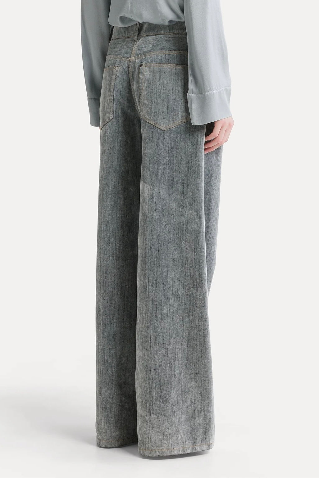 flock denim 5 pockets pants