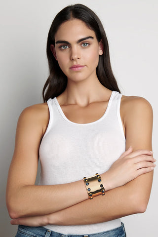 Nicole Romano - Palafico Faceted Stone Framed Cuff