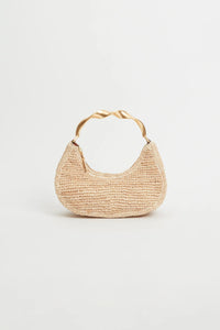 SIMKHAI - Nixi Raffia Mini Hobo - Natural