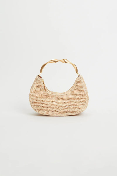 SIMKHAI - Nixi Raffia Mini Hobo - Natural