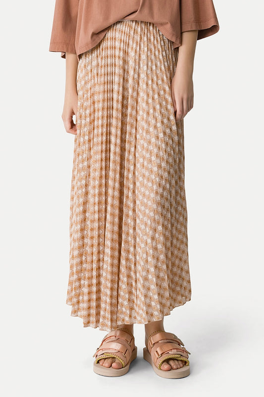 diamond jersey plisse' skirt