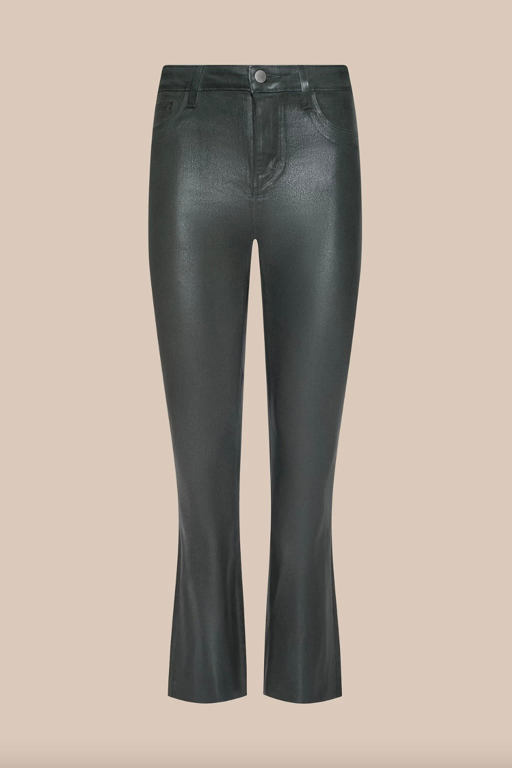 Kendra Crop Flare - Ash Olive Coated