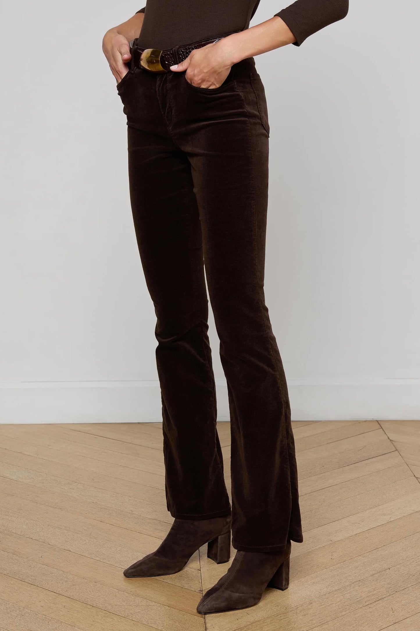Stevie Velvet Jean - Coffee Bean