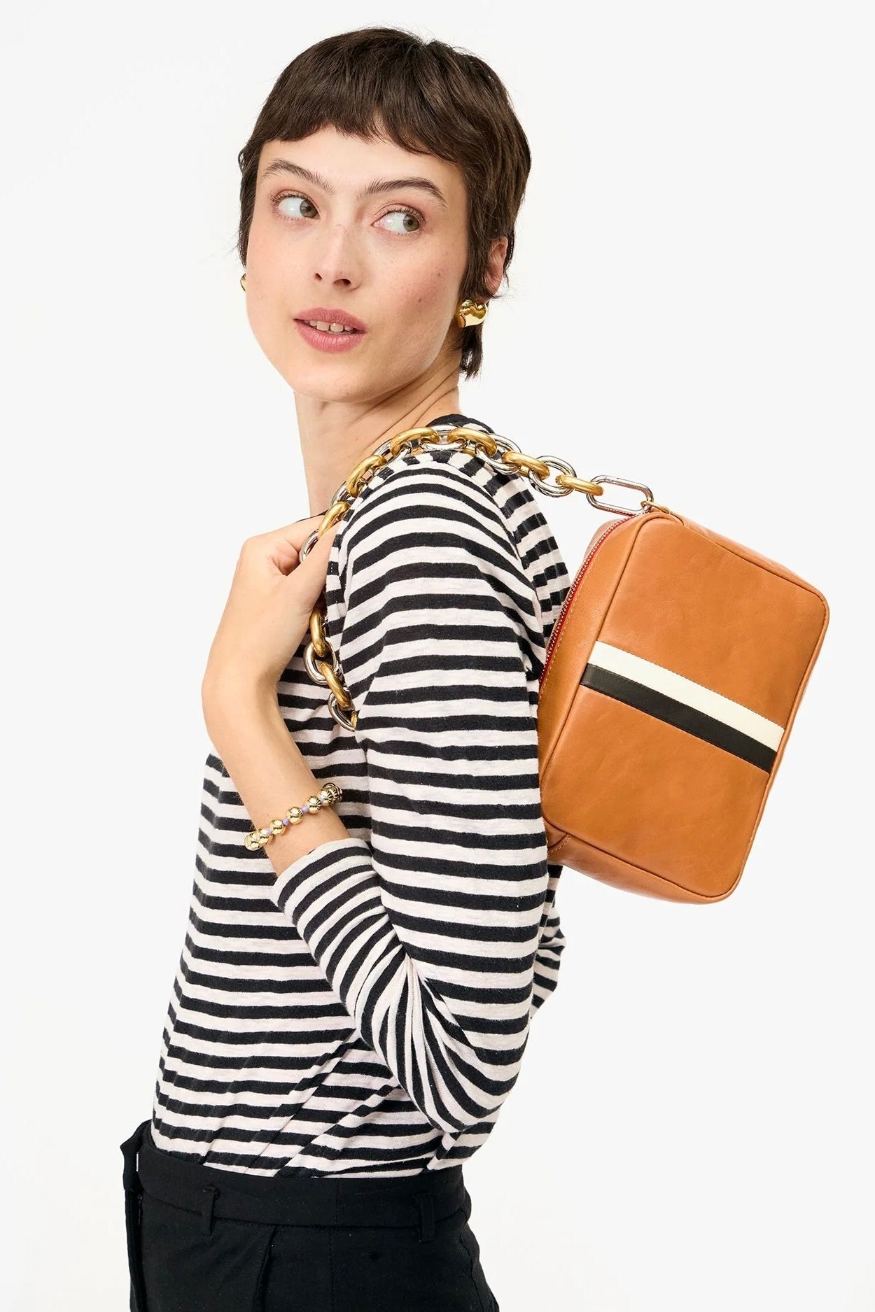 Midi Sac - Natural w/ Stripes