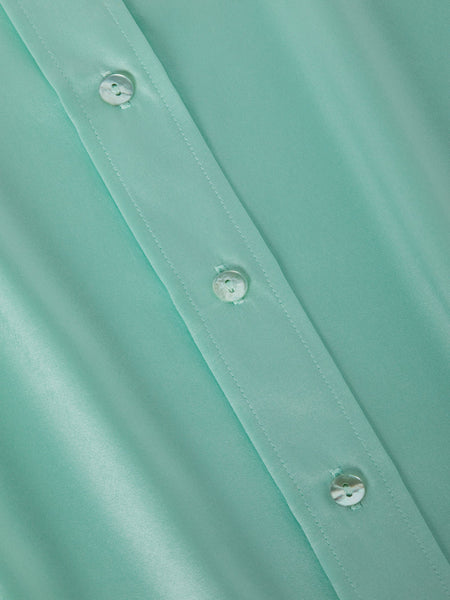L'AGENCE - Dani 3/4 Sleeve Silk Blouse - Pale Jade