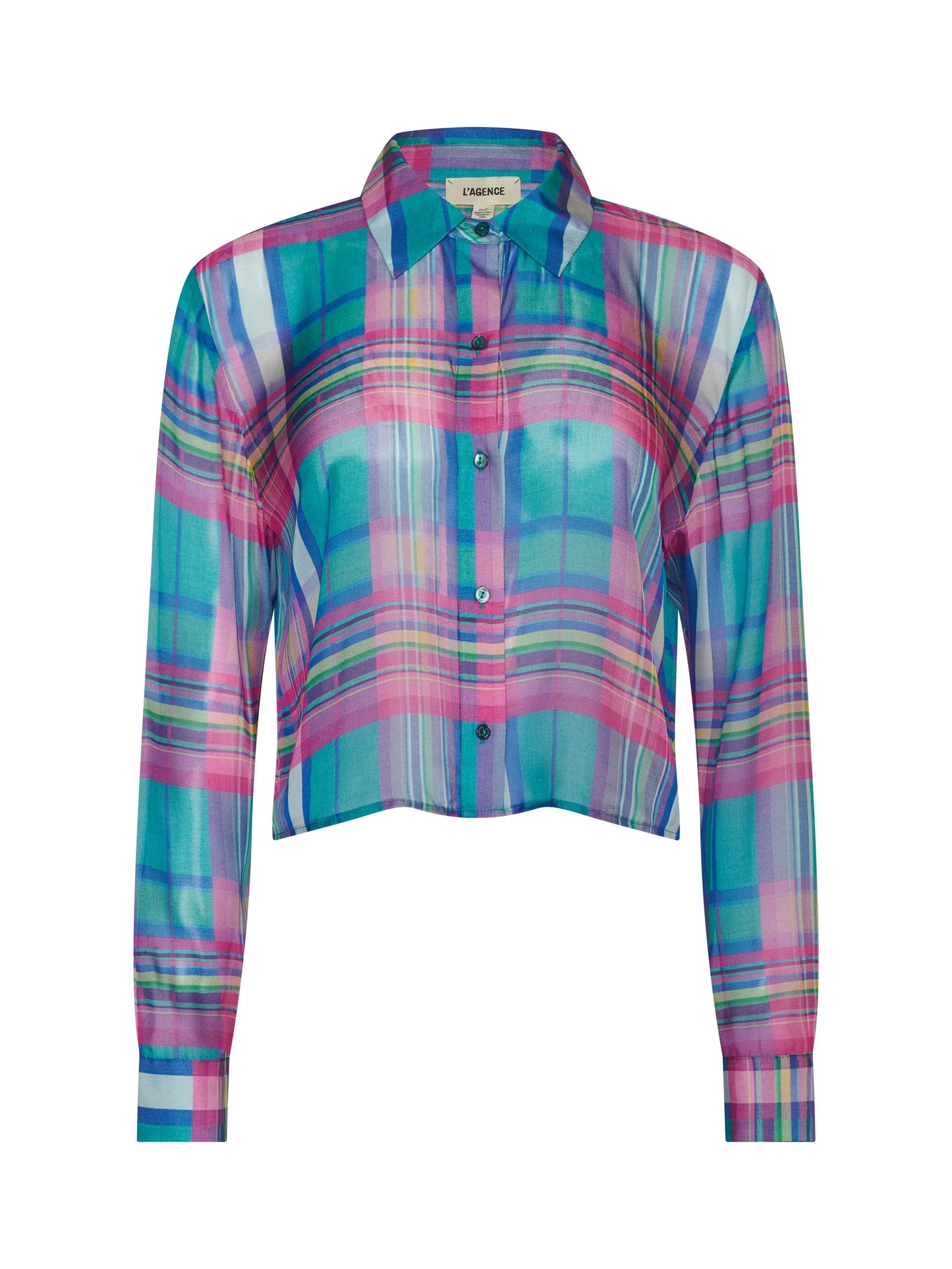 L'AGENCE - Cosette Plaid Shirt - Multi Colorful Plaid