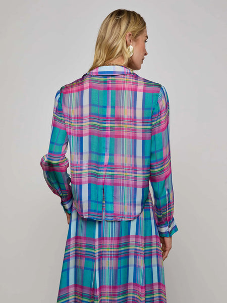 L'AGENCE - Cosette Plaid Shirt - Multi Colorful Plaid
