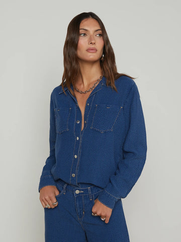 L'AGENCE - Isla Chambray Shirt - Heron