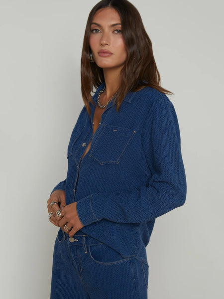 L'AGENCE - Isla Chambray Shirt - Heron