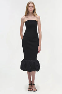 SIMKHAI - Camille Linen Knit Midi Skirt - Black