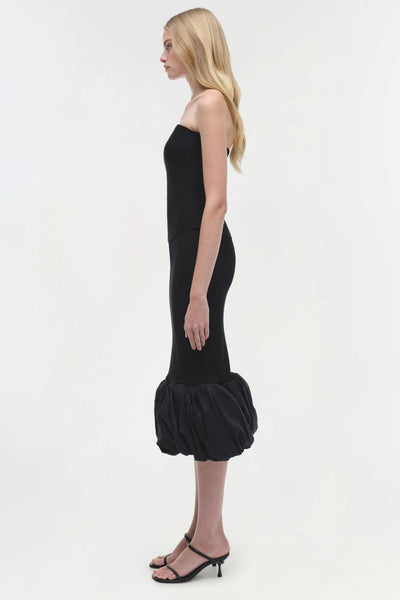 SIMKHAI - Camille Linen Knit Midi Skirt - Black
