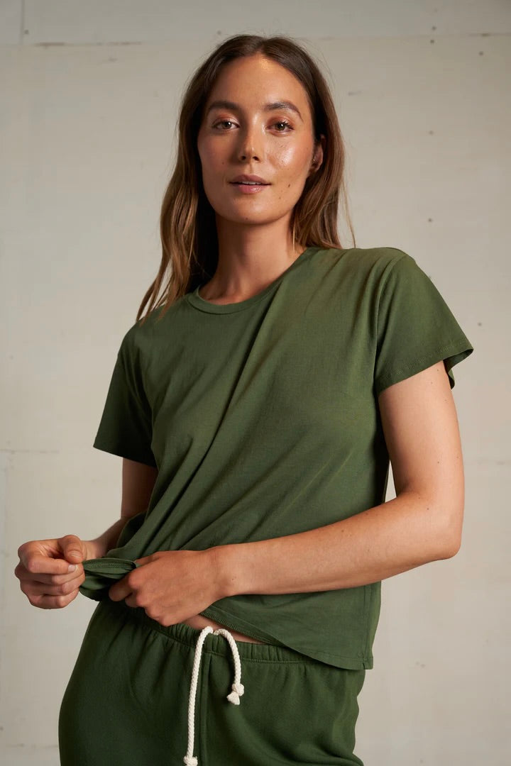 Harley Boxy Crew Tee - Fern Green
