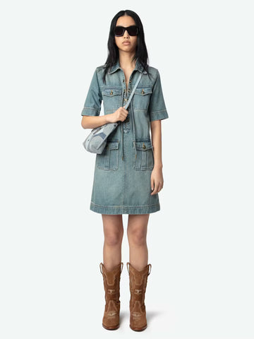 ZADIG&VOLTAIRE - Record Denim Dress - Light Blue