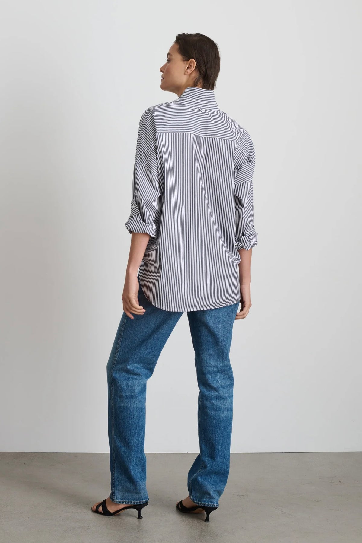 Jo Shirt in Striped Cotton Poplin