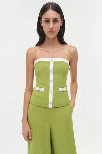 SIMKHAI - Eleanor Button Down Cami - Kiwi Multi