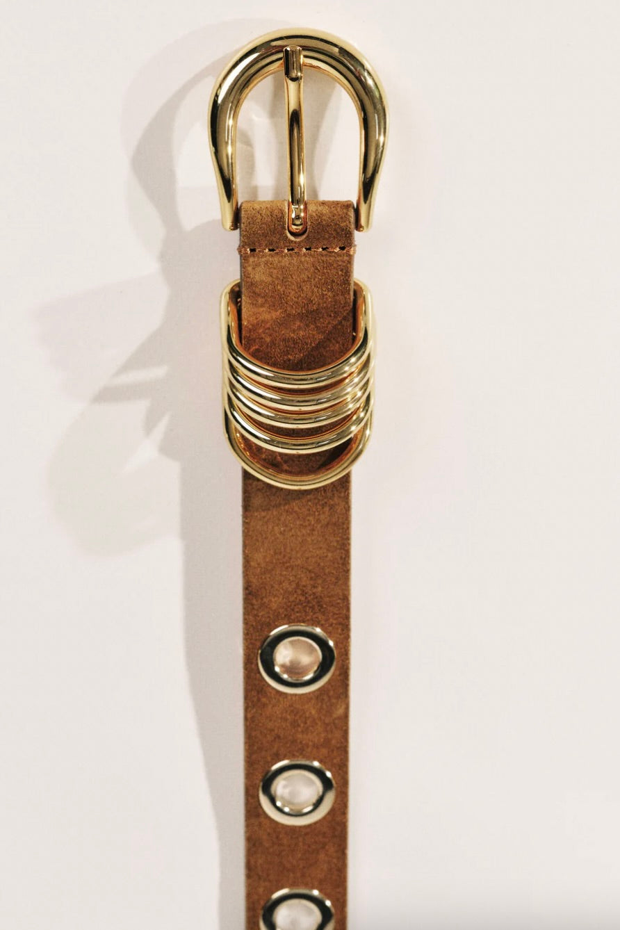 10 Rivet Belt Suede