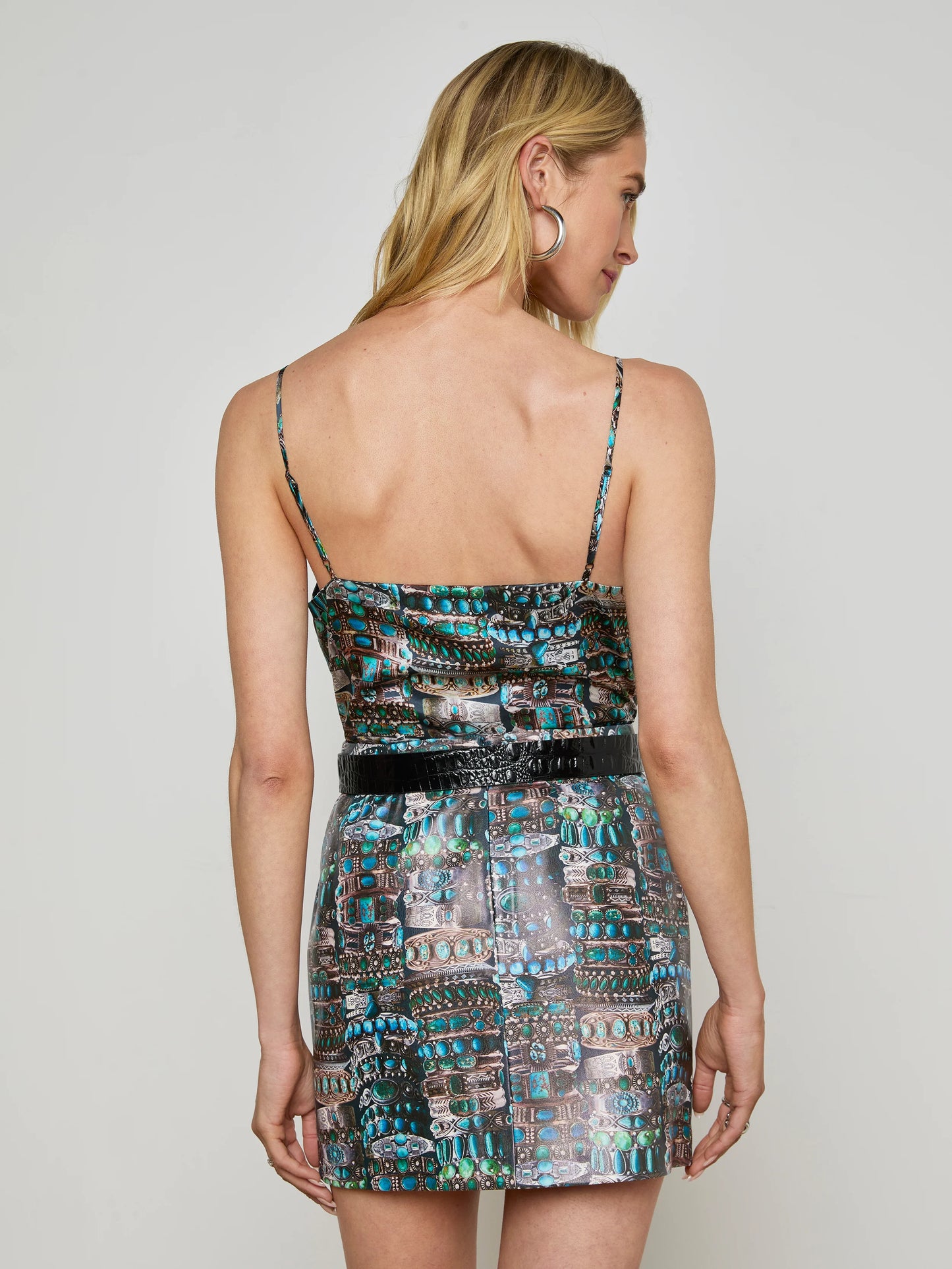 L'AGENCE - Jane Silk Camisole - Midnight Multi Western Bracelet