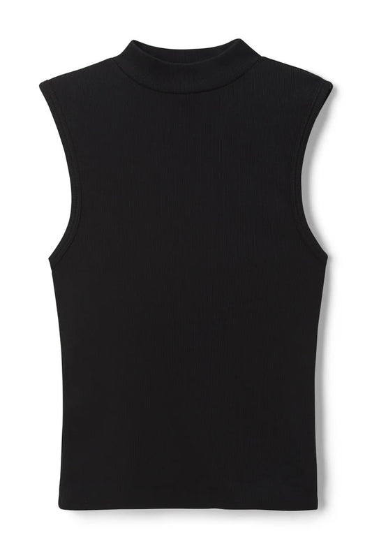 Mel Mock Neck Tank - Black