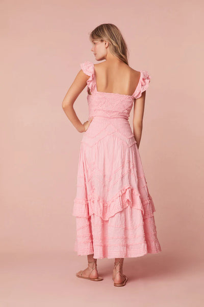 LoveShackFancy - Brin Cotton Maxi Dress - Bubblegum