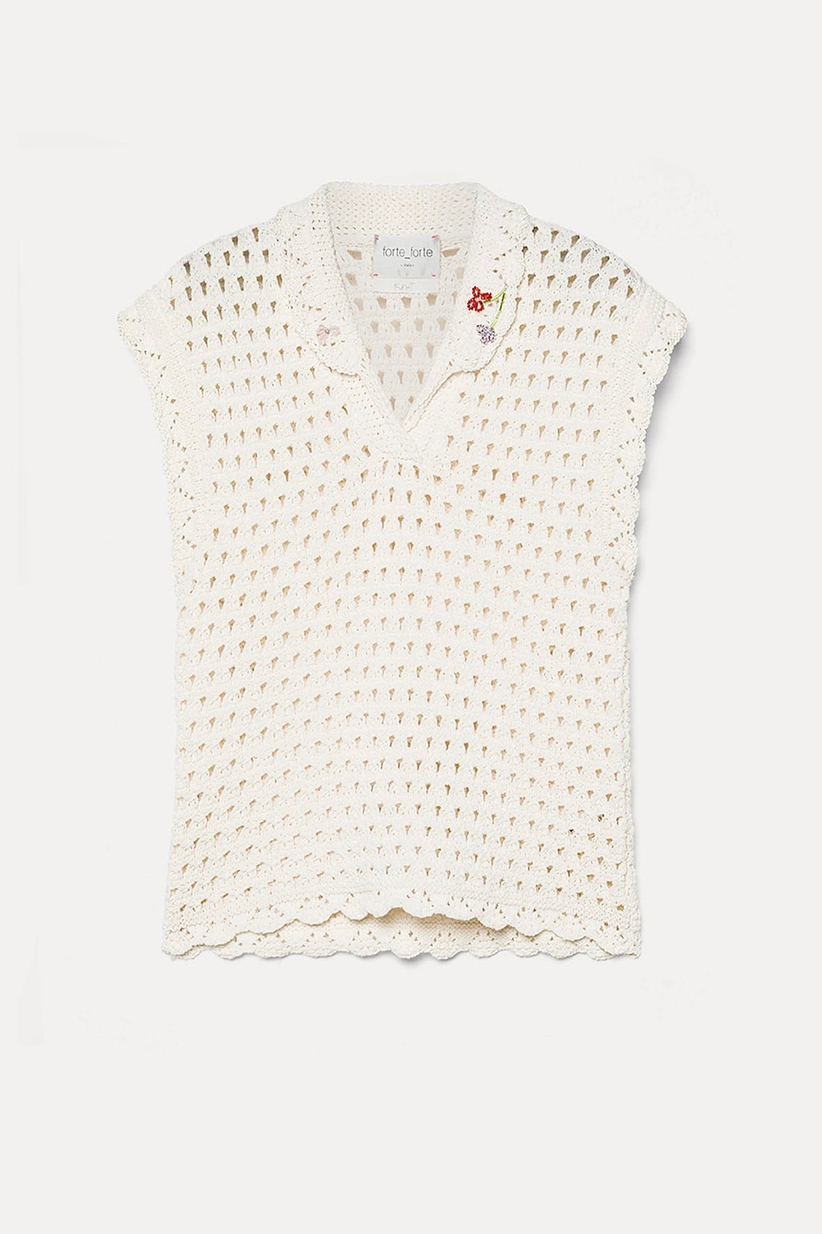 embroidered polo top
