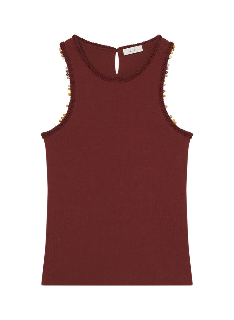 ALC - Nelly Embellished Knit Tank - Deep Sequoia