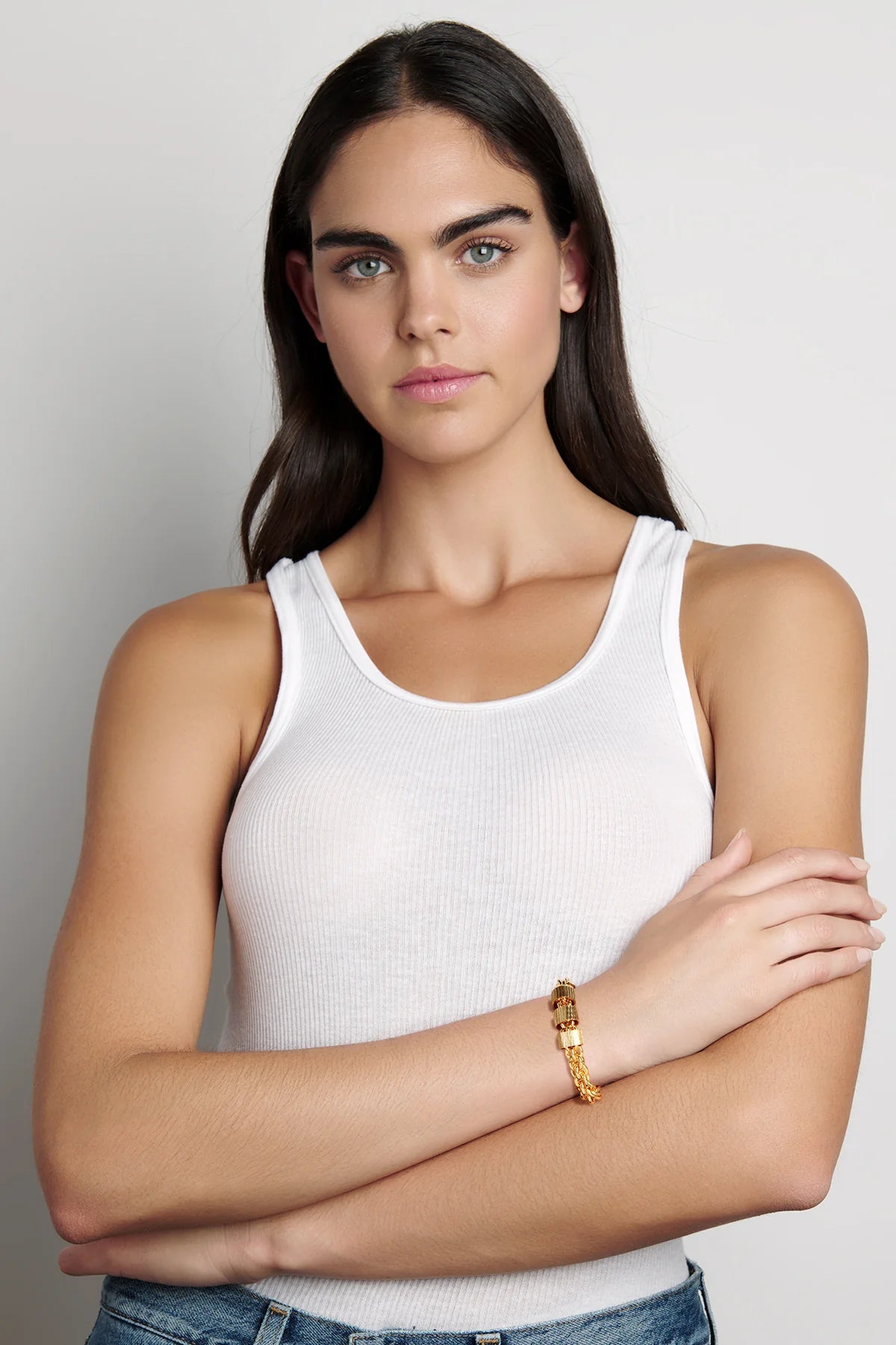 Nicole Romano - Vega Diamond Cut Ring Cluster Bracelet - Gold