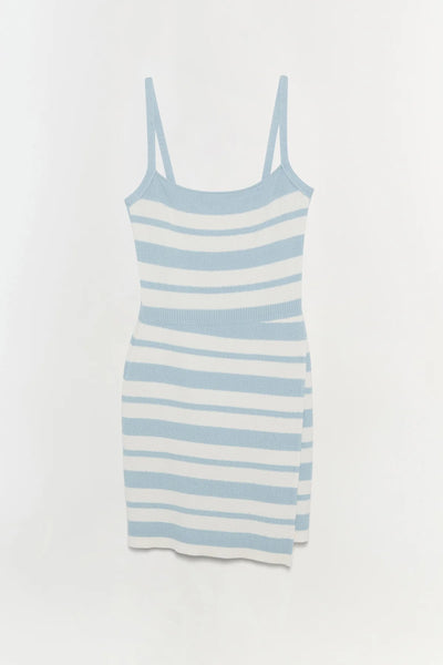 SIMKHAI - Suvi Knit Mini Dress - Azure Sky Stripe