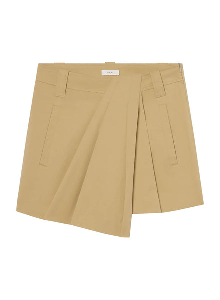 A.L.C. - Brody Pleated Skort - Dark Beige