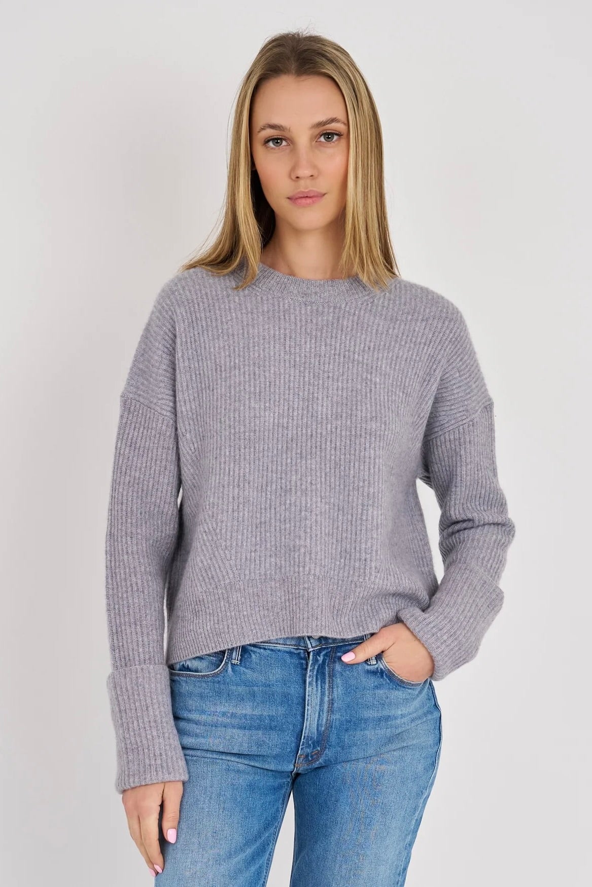 Rory Cashmere Cuffed Sleeve Crew