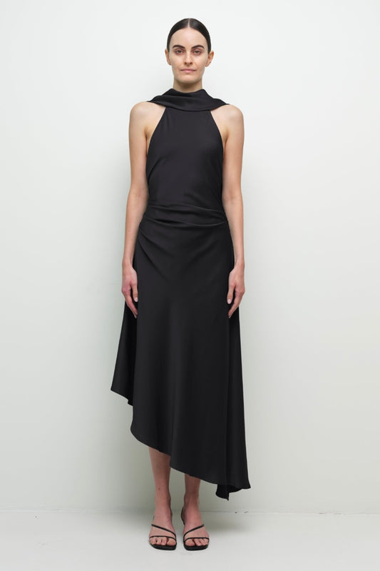 Monica Satin Midi Dress