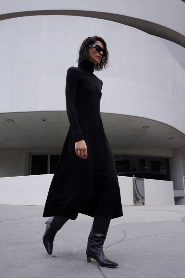 The Turtleneck Dress in Black