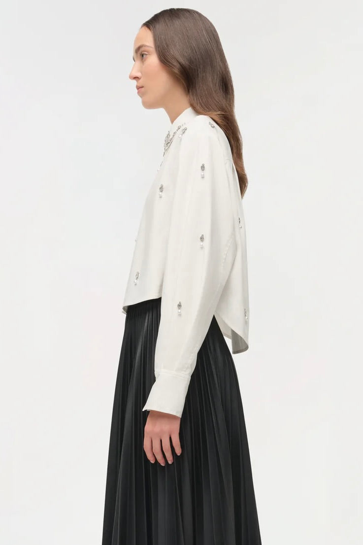 Renata Embellished Cotton Shirt