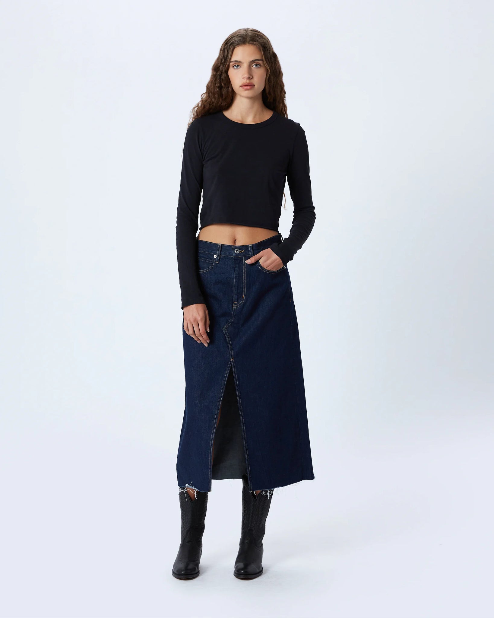 SLVRLAKE - Midi Skirt - Midnight Mile