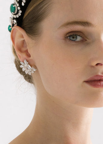 Jennifer Behr - Eisley Earrings - Crystal