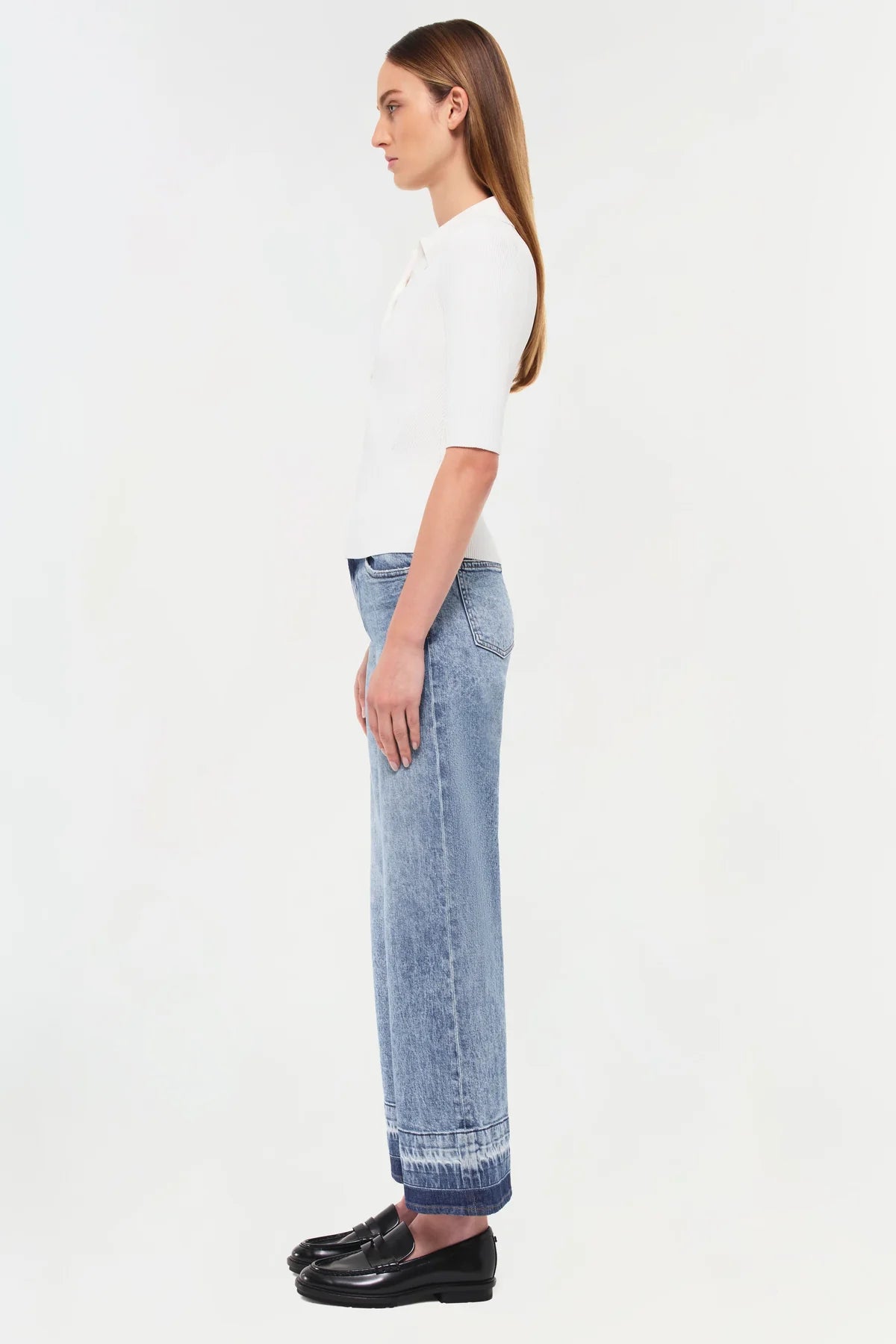 SIMKHAI - Jude High Rise Wide Leg Denim - Sherwood